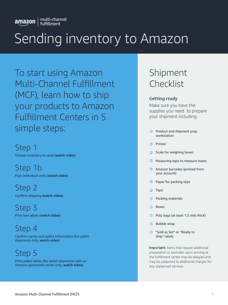 How To Send Inventory To Amazon Fba Canada