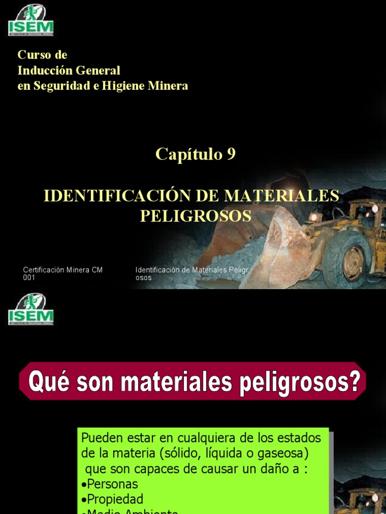 Cm001 Cap9. - Identificacion de Materiales Peligrosos | PDF