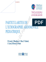 Particullarités de L' Echo Abd en Pediatrie