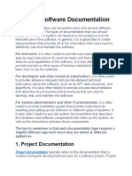Types of Software Documentation