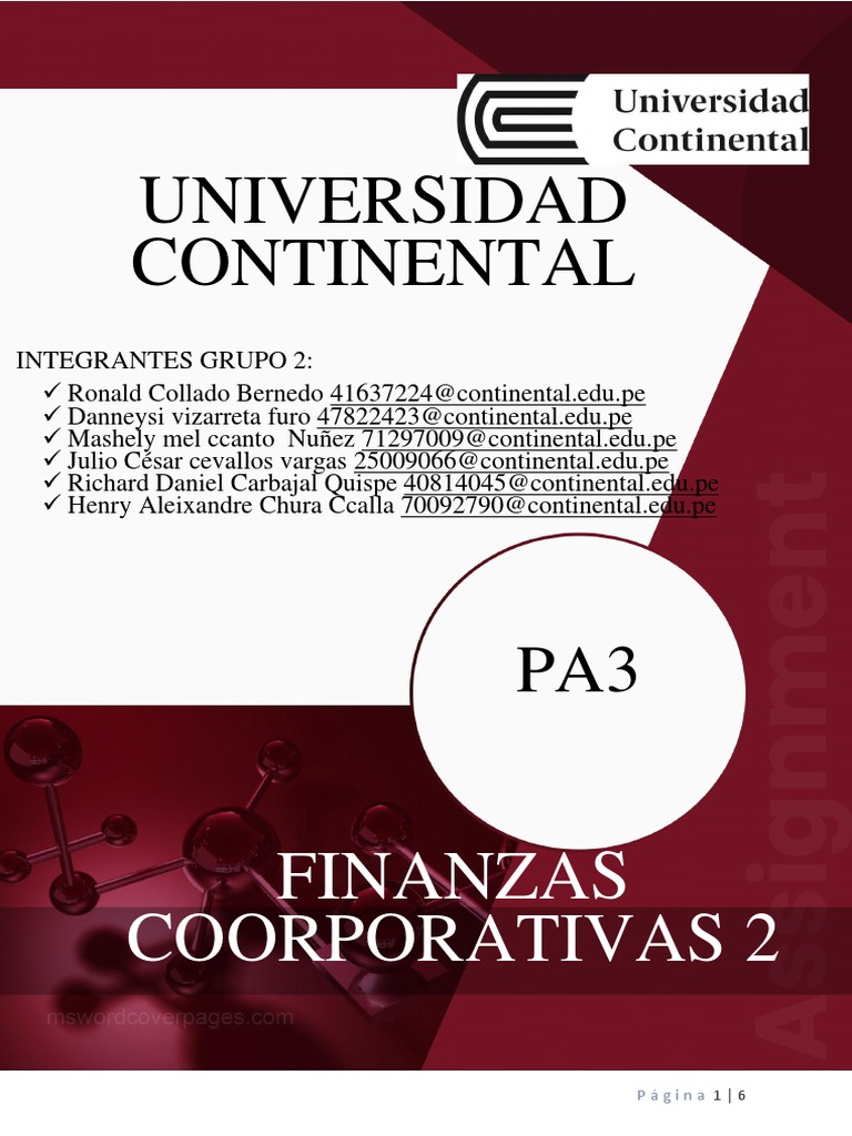Finanzas Corporativas 2: Análisis de Riesgo | PDF | Economias