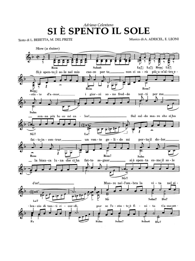 Si È Spento Il Sole PDF