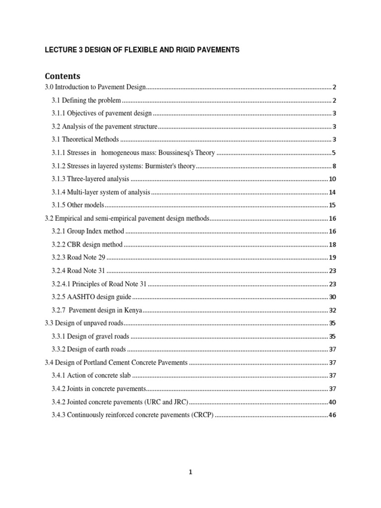 Pavement Design: Flexible vs Rigid Methods | PDF | Stress (Mechanics ...