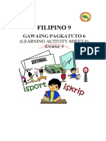 Filipino 9: Gawaing Pagkatuto 6