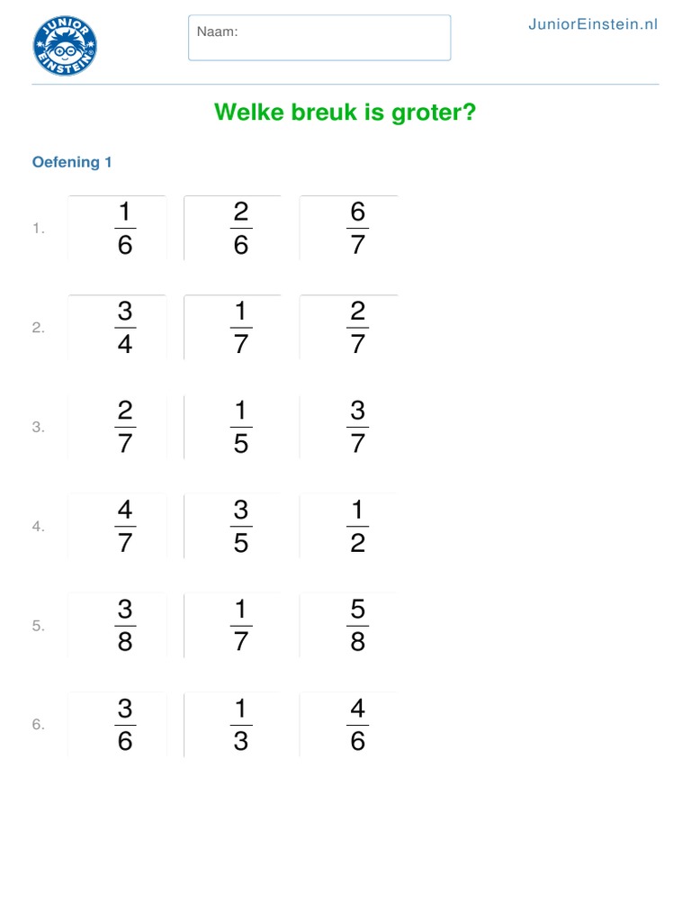 Grootste Breuk Groep 5 | PDF