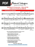 Partituras Pscoa Pentecostes - Missa Do Dia Ano B 23-05-2021