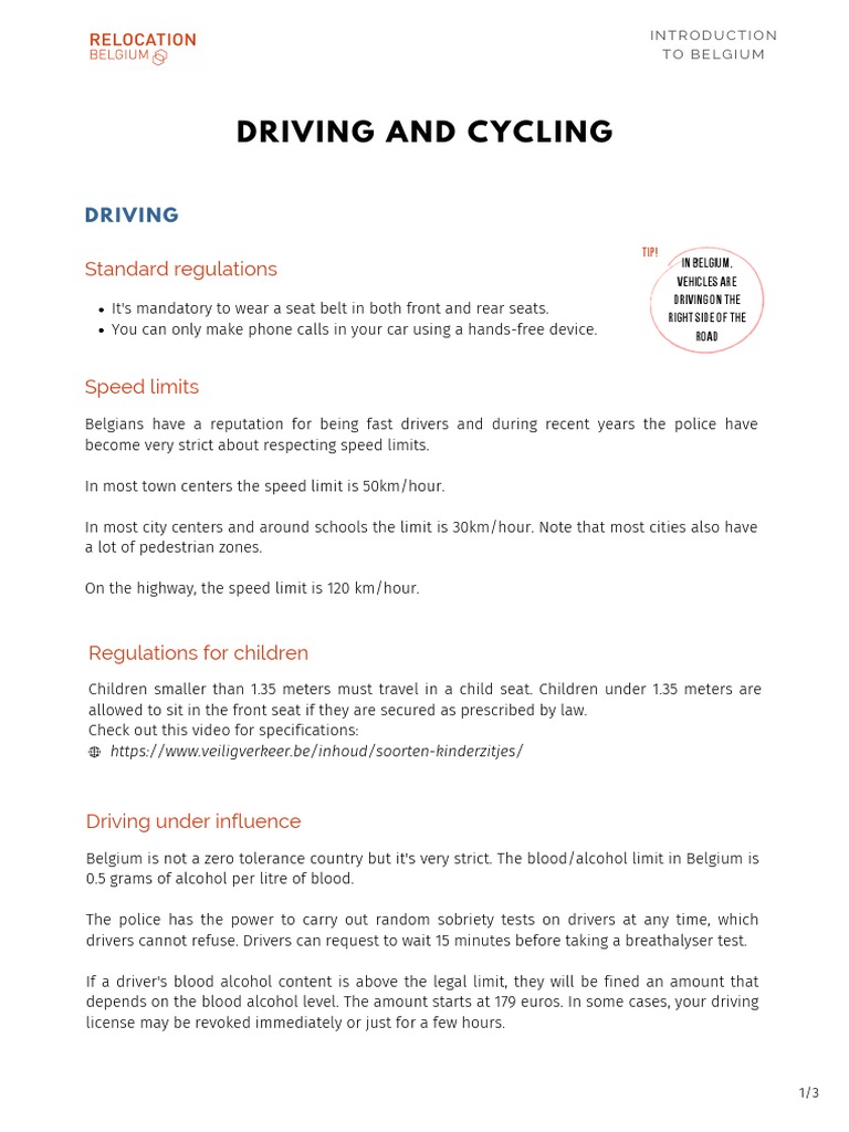 Driving and Cycling | PDF