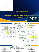 PROBLEMAS GEOMETRÍA ANALÍTICA 1RA PARTE