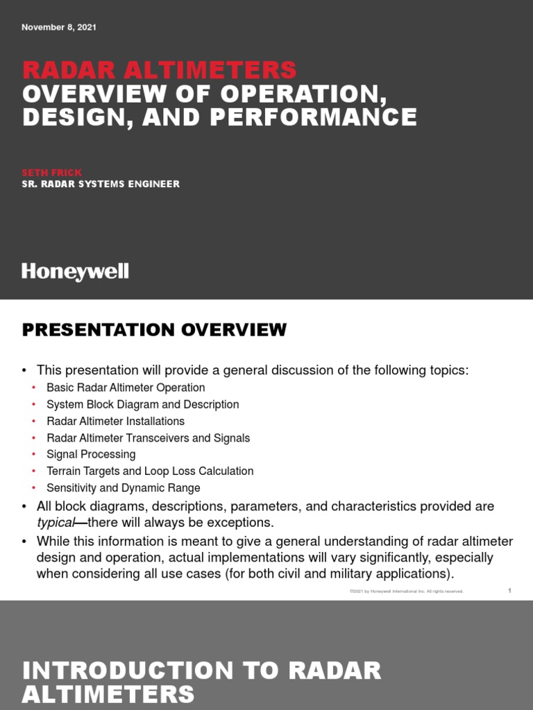 RadarAltimeterOverviewofDesignandPerformance PDF