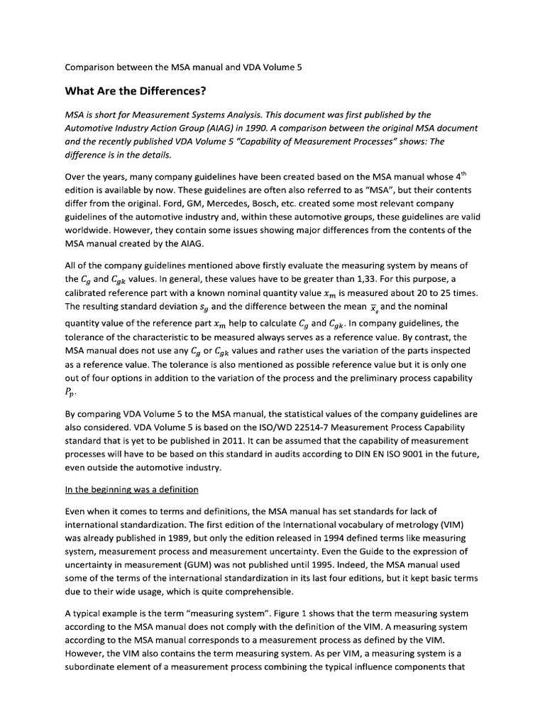 Msa Vda | PDF