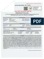 Certificado Denuncia - Usurpación