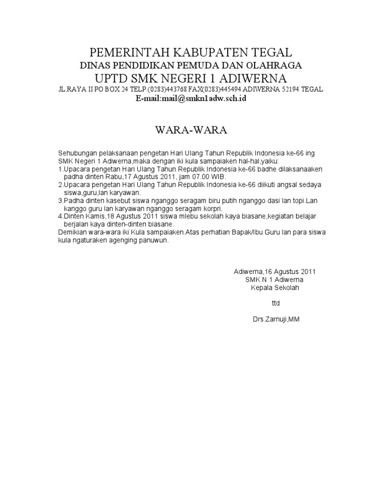 Wara Wara Resmi 1