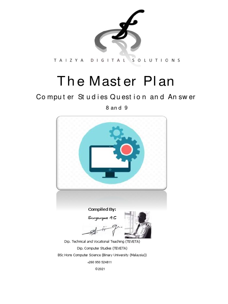 Computer Studies Question and Answer Final (Sinyangwe AC | PDF