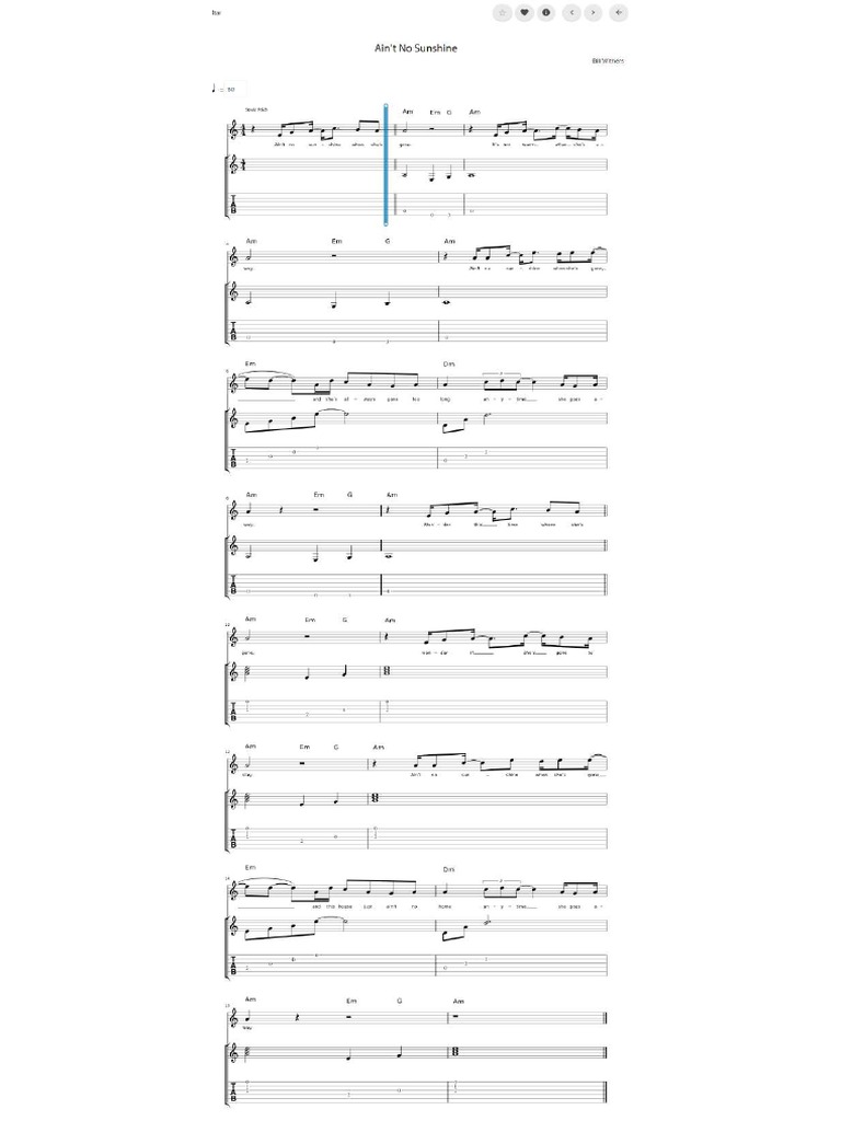 Aint No Sunshine PDF