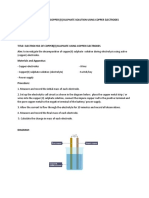 Electrolysis of Copper