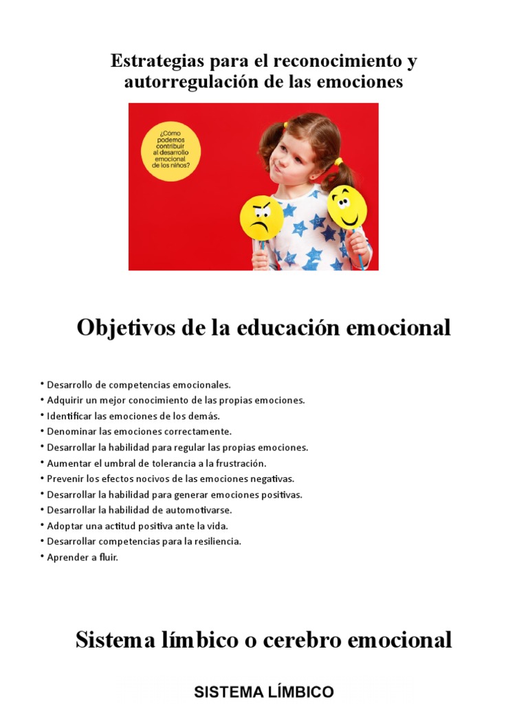 Estrategias para el reconocimiento y autorreculación de las emociones | PDF