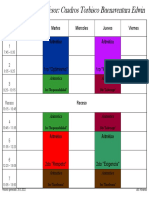 Horarios Colegio Millennium 2022 Ok Horarios Personales A Colores