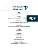 Andrés Reina - Tarea 5 Modelo de Presupuesto Midiflowers