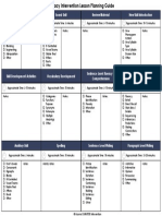 Literacy Intervention Organizer