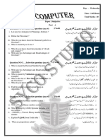 Computer Annual Exam Paper 2022 Subjective