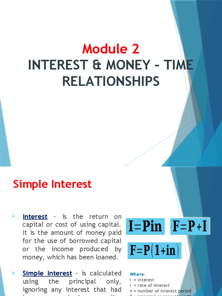 Engineering Economy Module 2 Pdf Interest Interest Rates
