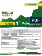 Matemáticas - 1° Periodo I.E. La Tigrega.