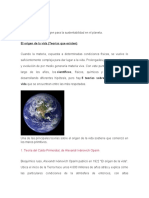 Objetivo 3 TEMA LA VIDA Y SU ORIGEN PARA LA SUSTENTABILIDAD EN EL PLANETA