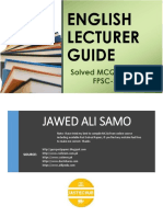 English Lecturer Guide Solved MCQs For PPSC FPSC SPSC by Jawed Ali Samo