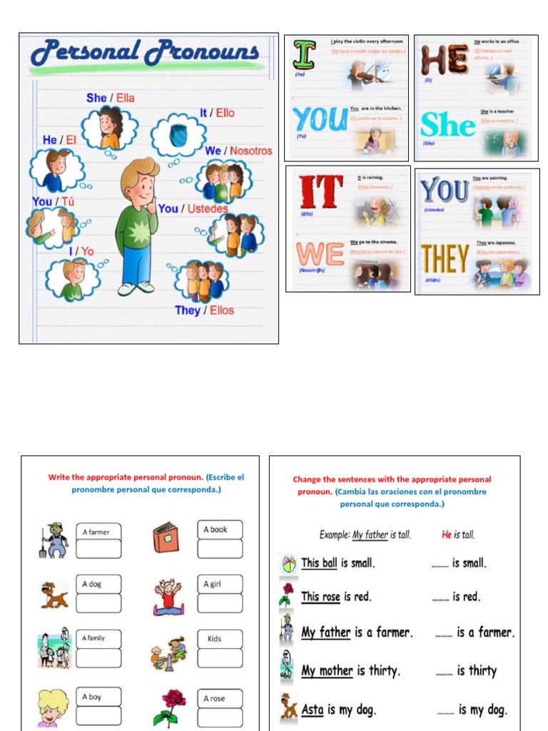 Personal Pronouns - Fichas 2 | PDF