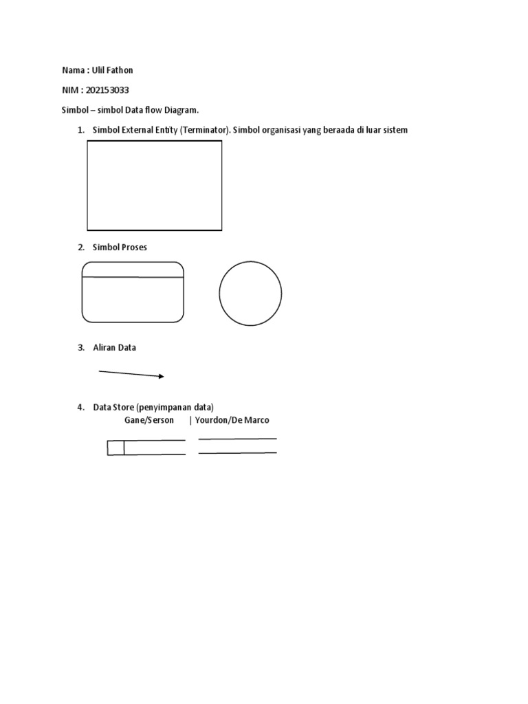 Simbol Data FLow Diagram | PDF