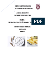 Elaboración de Crema y Mantequilla