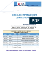 Módulo Taller Reforzamiento Pensamiento Lógico 2023 1 Semana 9