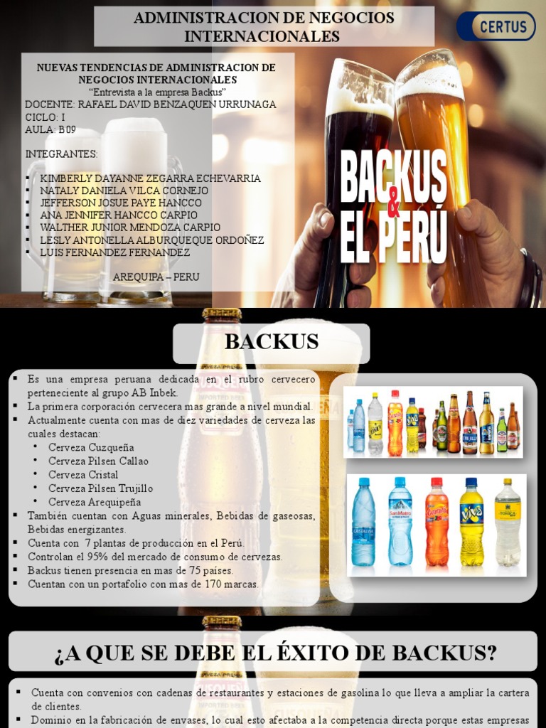 Éxito y Adaptación de Backus en Negocios | PDF | Reservorio | Perú
