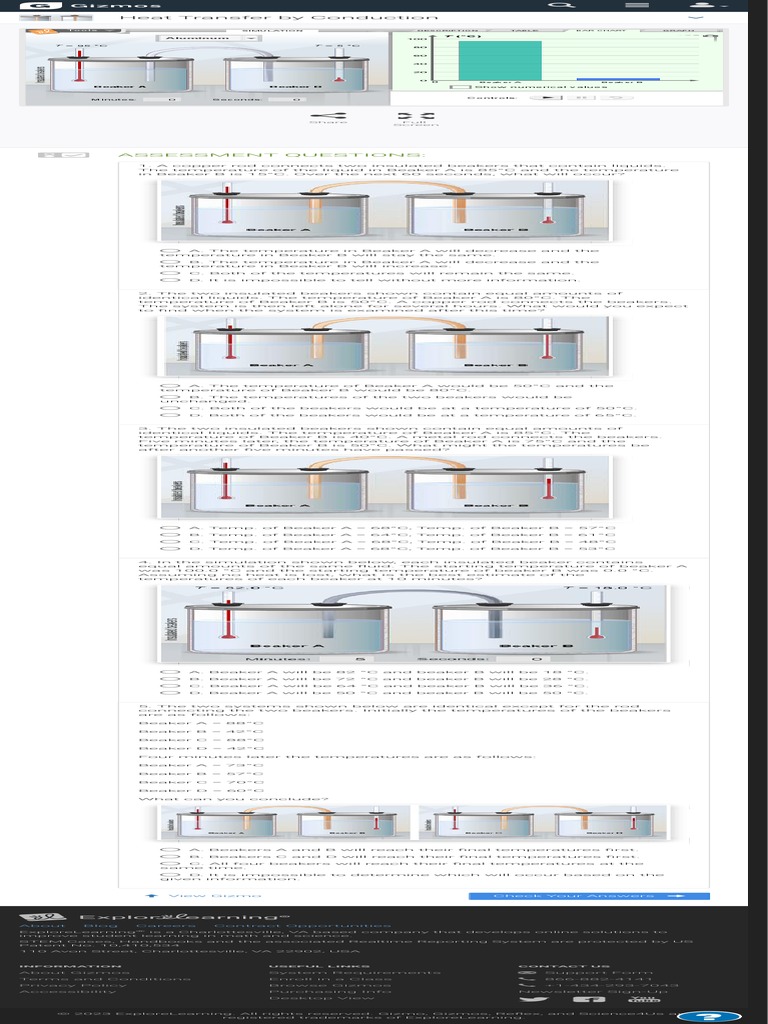 Heat Transfer by Conduction Gizmo ExploreLearning PDF
