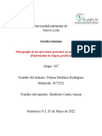 Monografía de Las Afecciones Presentes en Una Mutación (Enfermedad de Origen Genético)