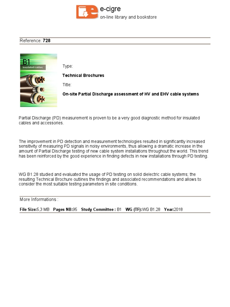 HV Cable Partial Discharge Assessment | PDF | Computers