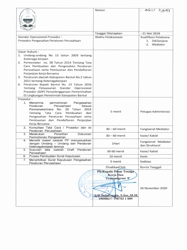 Image Result For Fasilitasi Pengesahan Peraturan Perusahaan Pp