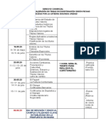 Cronograma de Temas de Investigación. Cuestionario