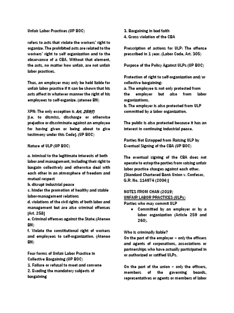 Unfair Labor Practices PDF