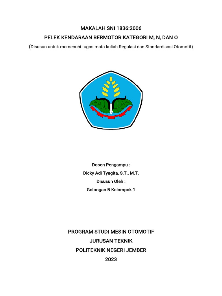 Pelek Kendaraan Bermotor Kategori M, N, Dan O | PDF