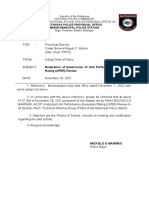 November 28,2022 Reiteration of Submission of Unit Performance Evaluation Rating