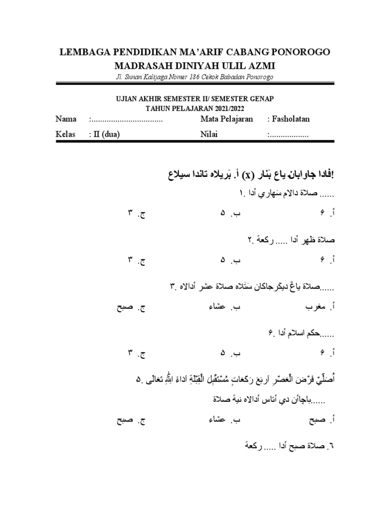 Menguasai Fiqih: Panduan Lengkap Contoh Soal Kelas 3 Semester 2 untuk Pemahaman Mendalam