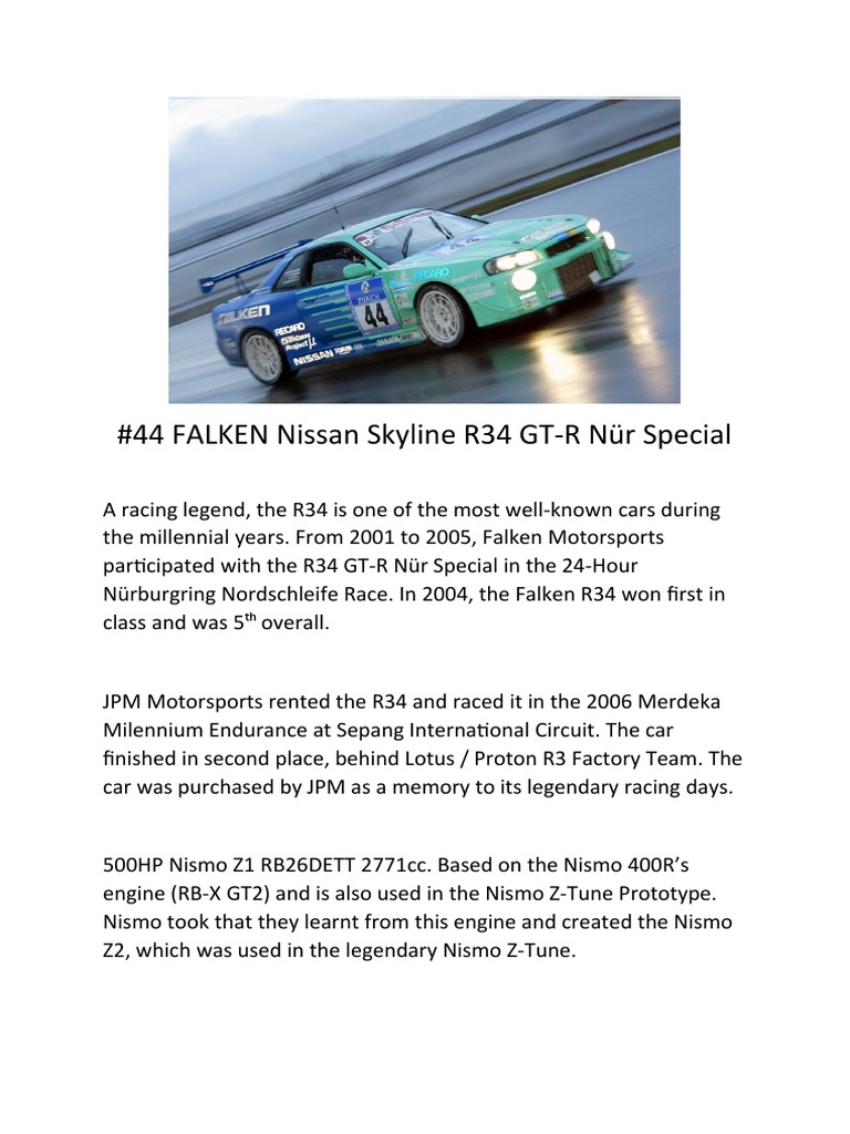 44 FALKEN Nissan Skyline R34 GT | PDF