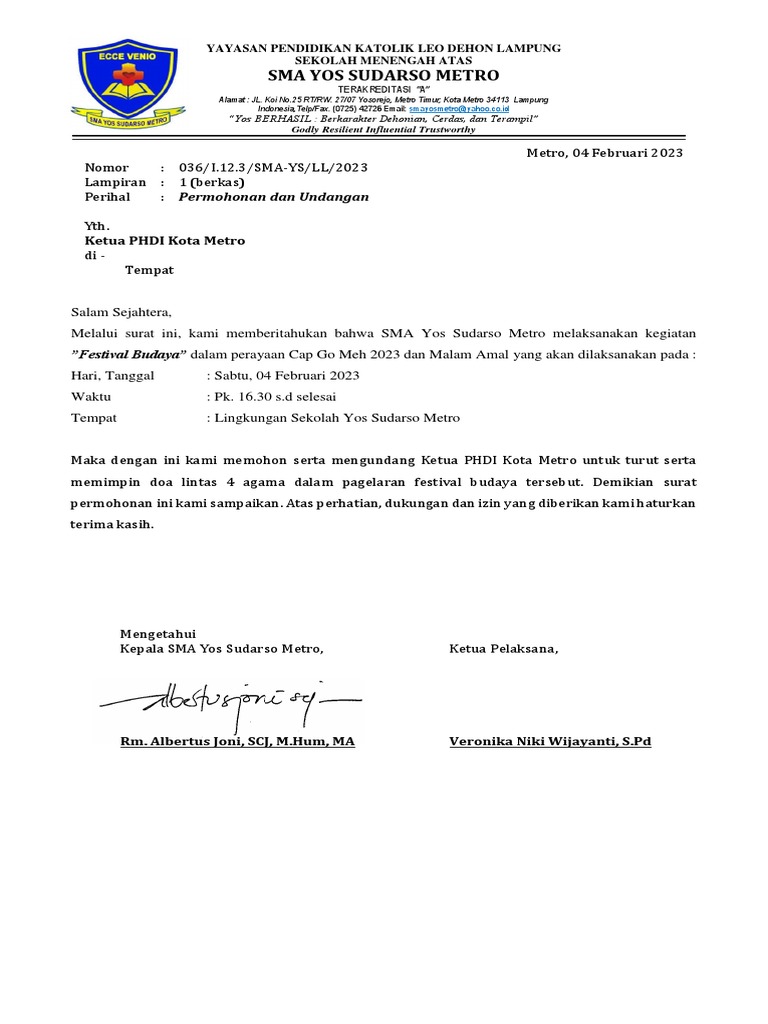 Surat Undangan Phdi | PDF