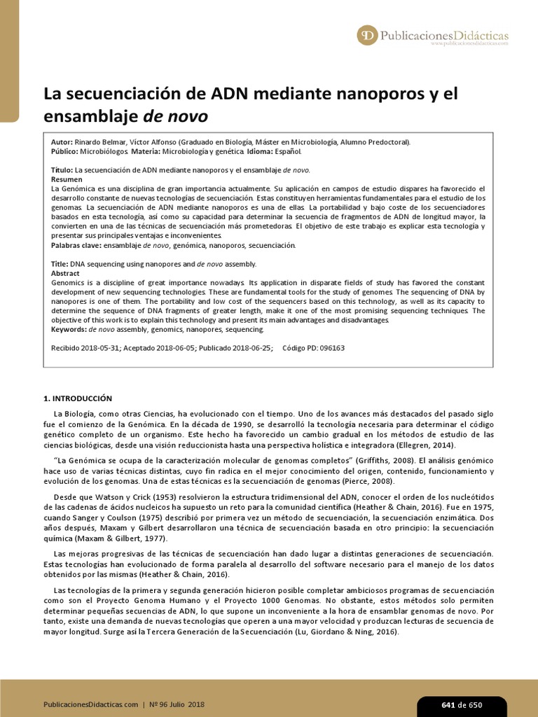 Secuenciacion de Adn PDF Secuencia ADN Bicapa lipídica