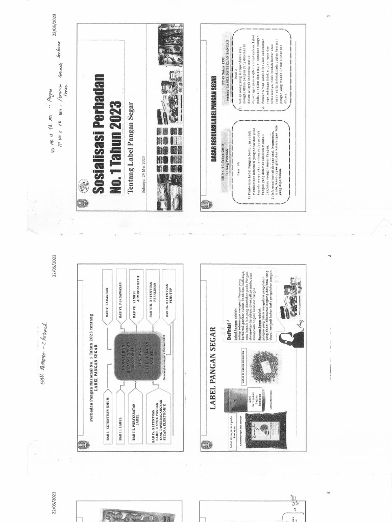 Sosialisasi Perbadan No. 1 Tahun 2023 Tentang Label Pangan Segar - OKKP