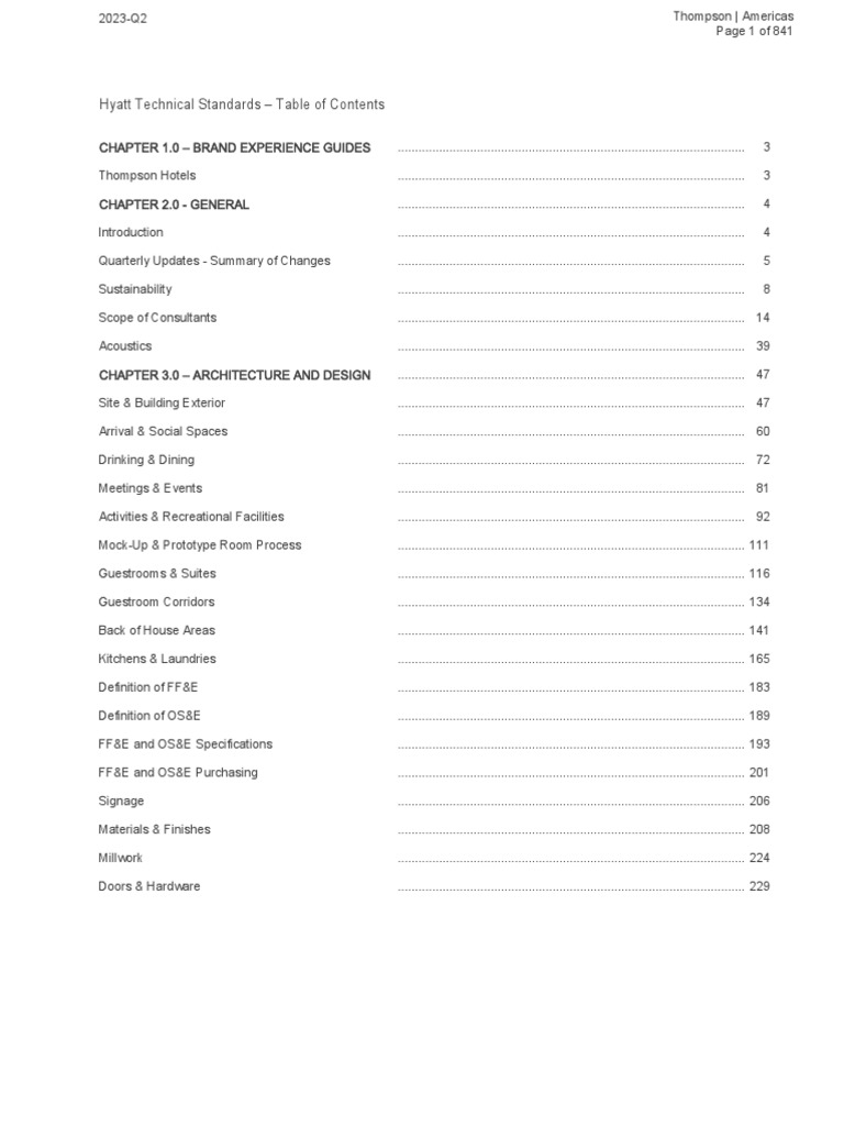 Hyatt Technical Standards Overview | PDF | Sustainability | Building ...
