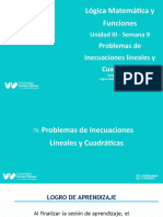 Semana 9-ASU. Problema de Inecuaciones Lineales y Cuadraticas