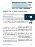 An Analysis On The Risk Factor of HIV Transmission in Adolescents in DKI Jakarta