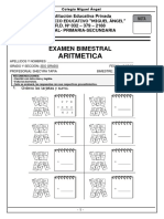 Examen Bimestral de Aritmetica